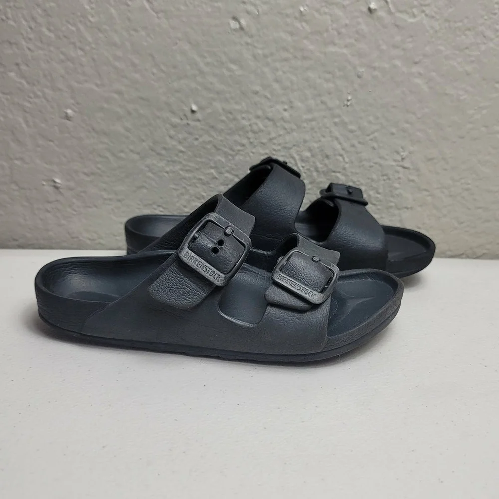 Birkenstock Sandals Kids Size 29 Arizona EVA Casual Slide Black Rubber